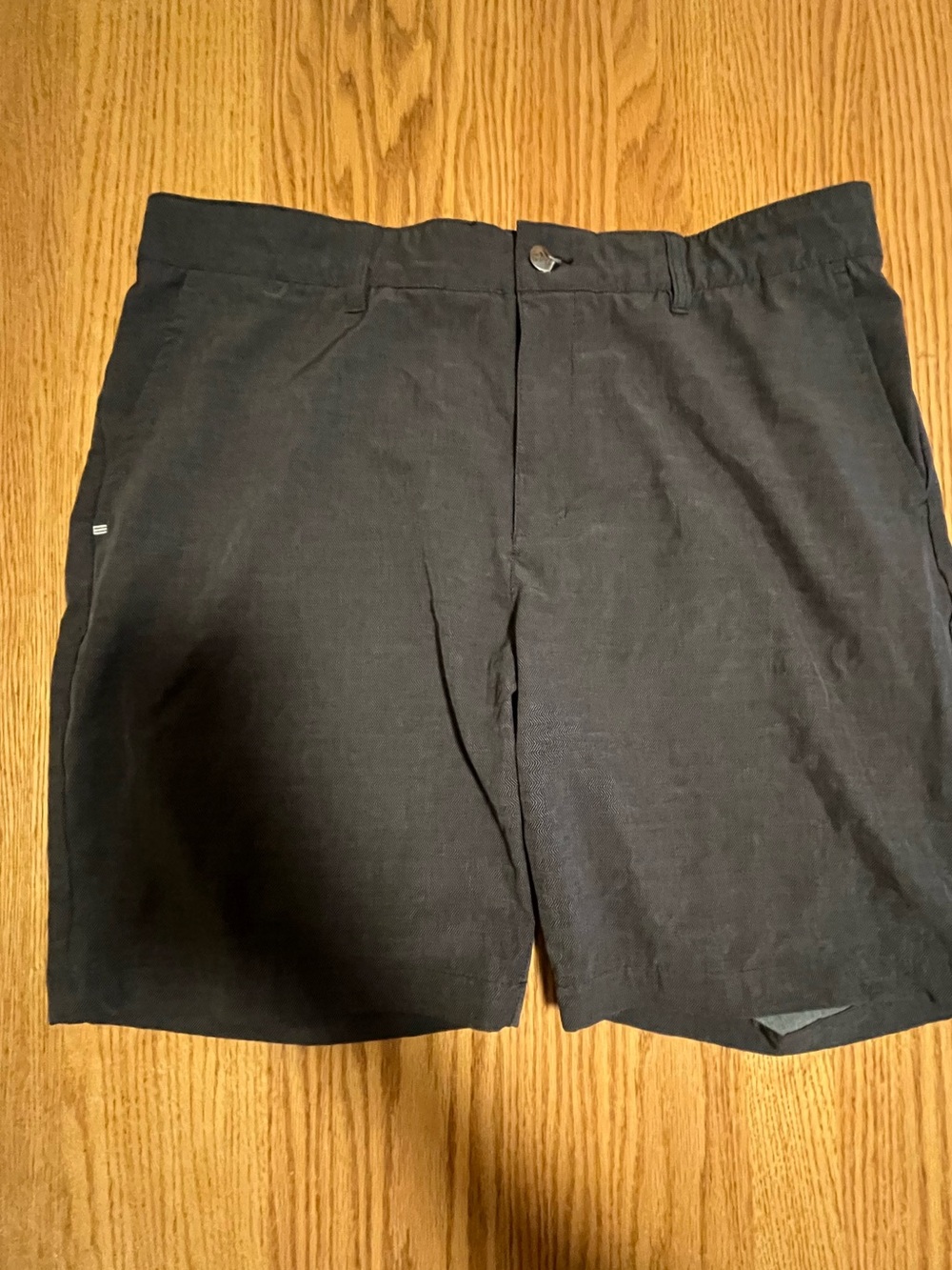 Adidas Golf 5 Pocket Shorts Mens 36 Gray Golf Lightweight Mini Herringbone Print